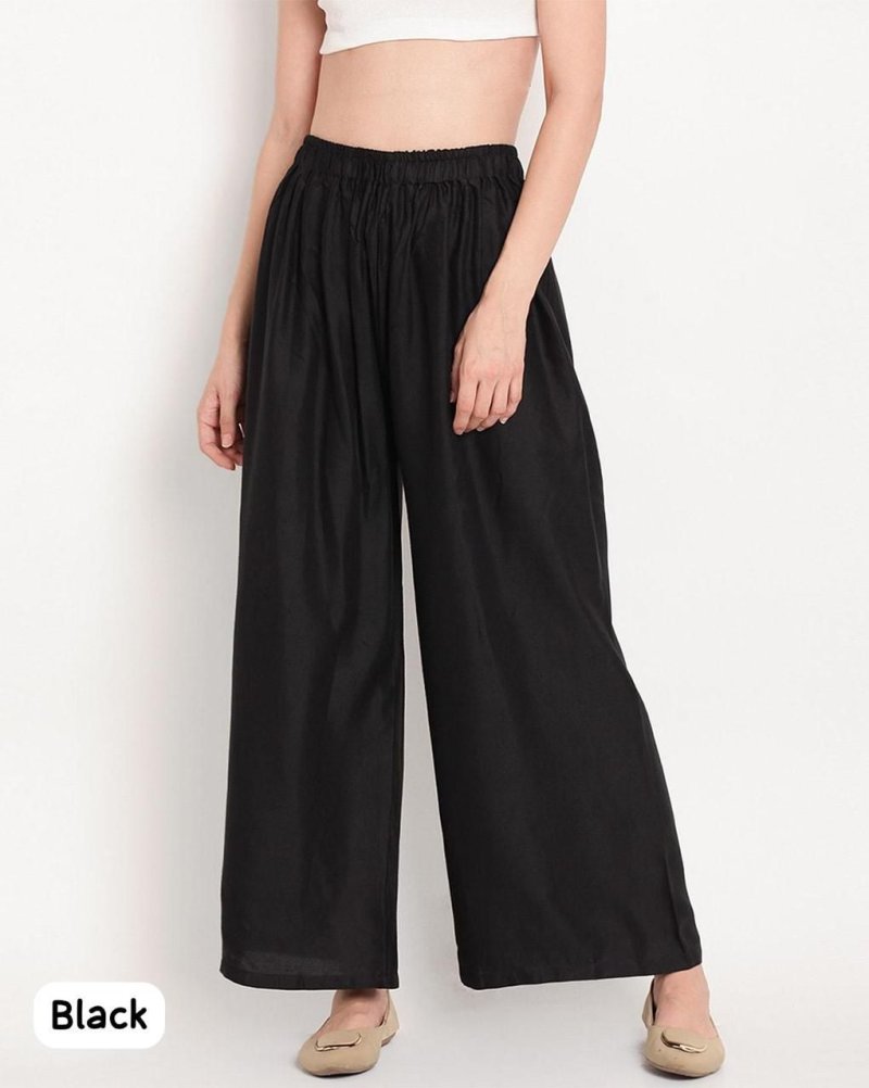 Tew Full Flair Rayon Elastic Waist Plazzo Bottom